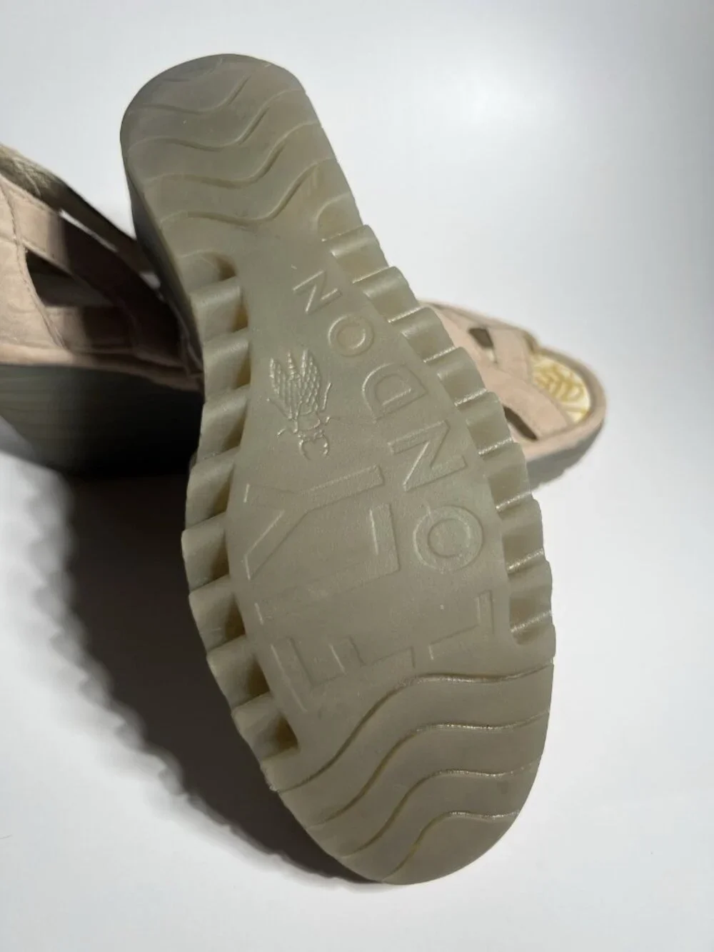 Fly London Yadi Leather Wedge Shoes Olive Green Women’s EU 38 US 7.5